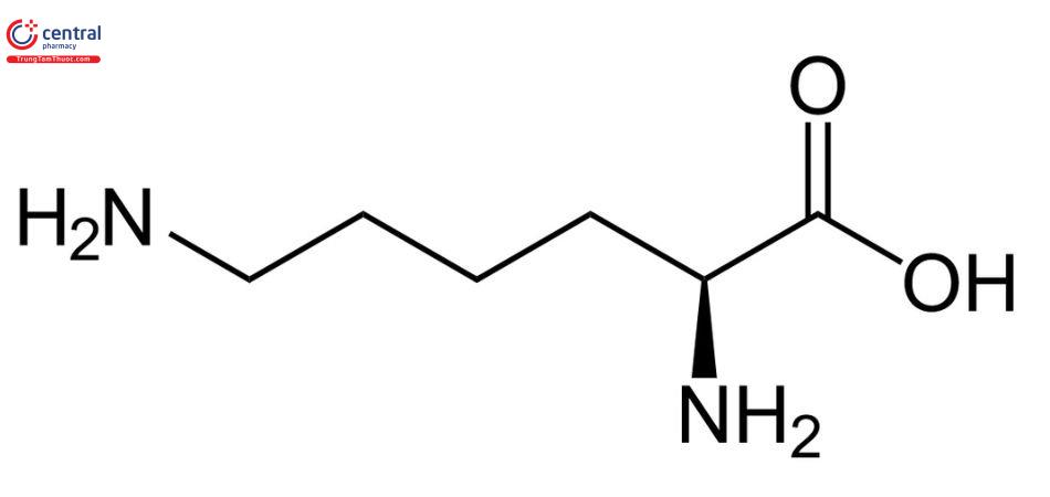 Công thức cấu tạo của Lysine